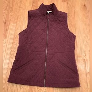 Talbots Maroon/Burgundy Vest Womens Small Black
